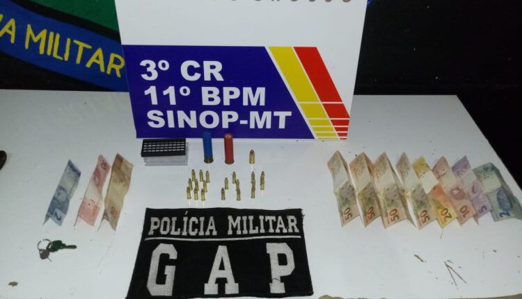 Munições são apreendidas pela Polícia Militar em Sinop
